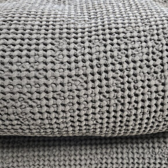 Annie Selke Pine Cone Hill waffle blanket Portugal Dash Albert 100% Cotton Queen - Picture 3 of 8